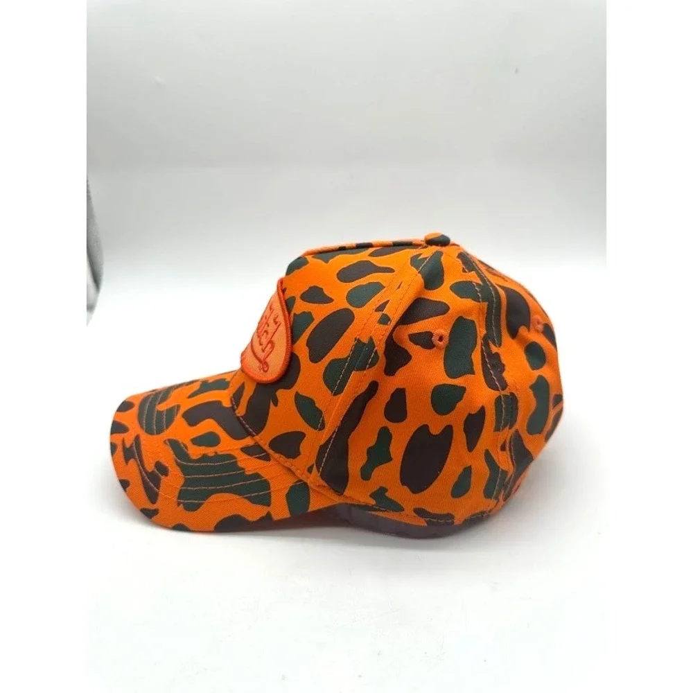Von Dutch Logo Trucker Hat Orange Camo Mesh SnapBack Adjustable Unisex